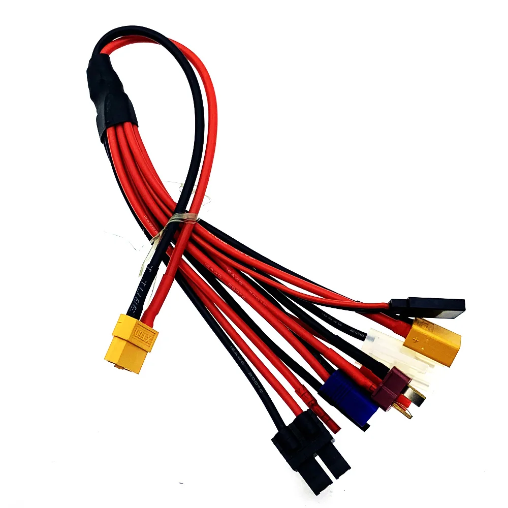 XT60 One Drag Eight Combination B6 JST XT JR MRX EC3 Plug RC Lipo Battery Adapter Connector Splitter Conversion Cable