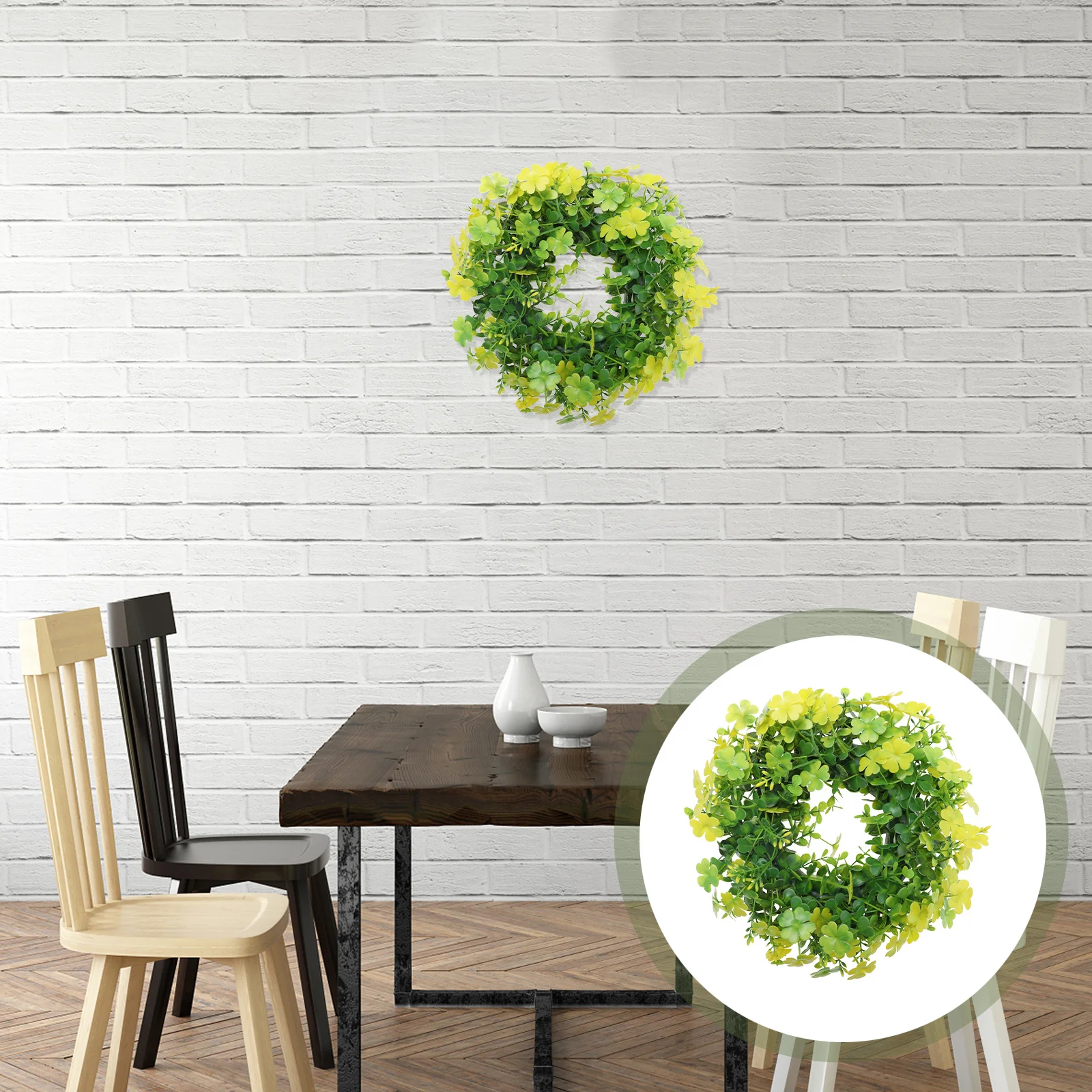 

Four Leaf Clover Wreath Making Supplies Shamrocks Garland Hanging Outdoor Wreaths St Patricks Day Decor Summer Bride
