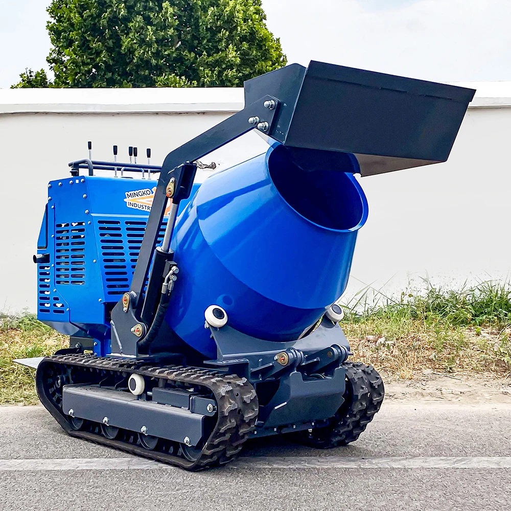 Small Dumper Truck Self-loading Concrete Mixer Mini Portable Crawler Cement Mixer Machine with Tracks
