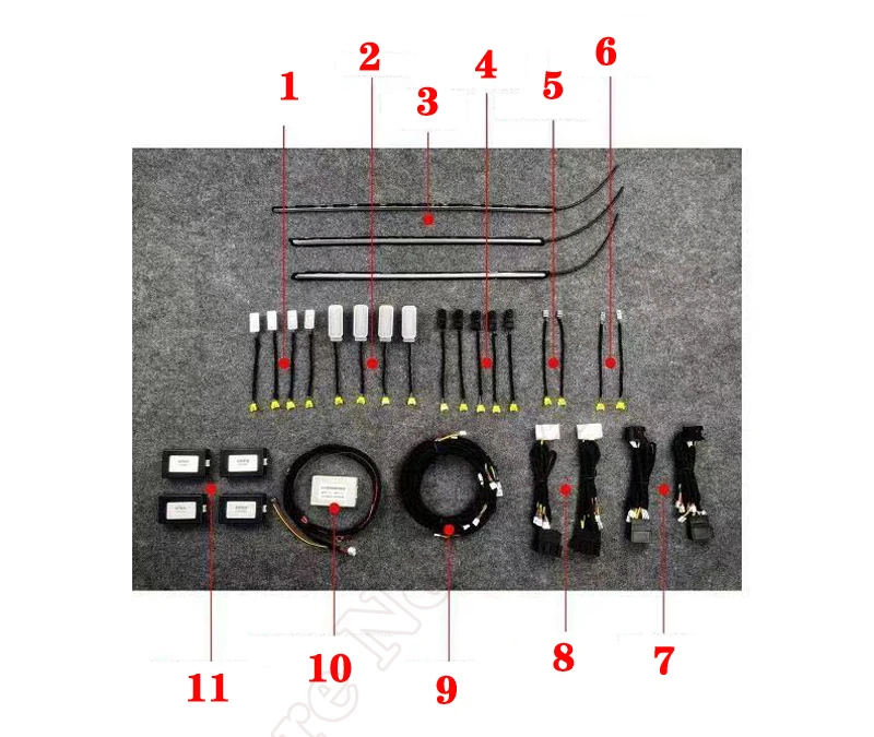ONAPXT Auto Dekorative Umgebungs Licht Für Volkswagen Golf 7 2015-2021 Auto LED Atmosphäre Lampe Bar beleuchtete Streifen 10/30 farben