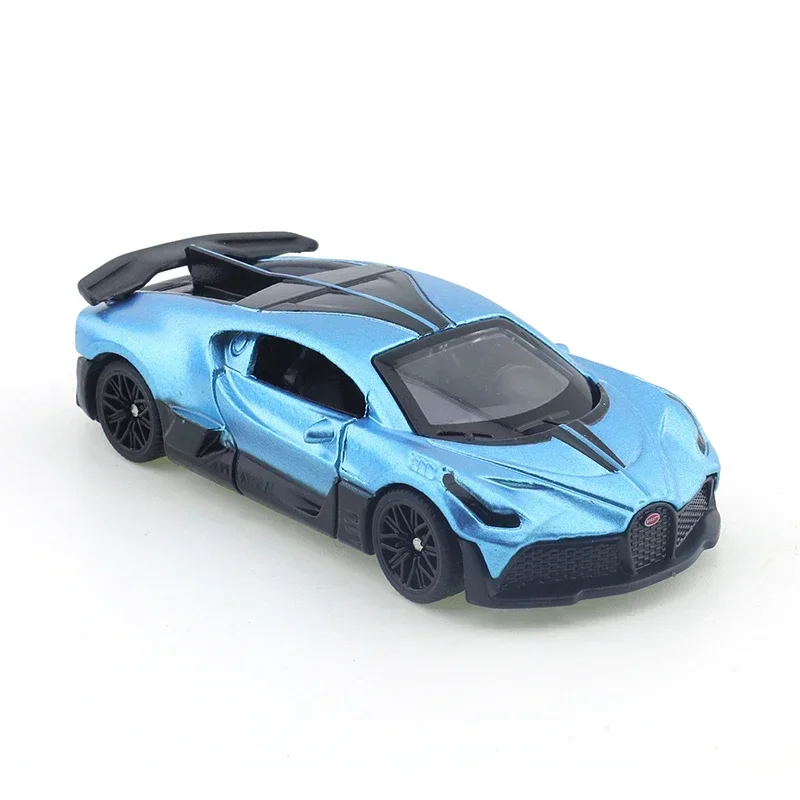 TSC 1/64 Bugatti Divo Carbon Grey/Metal Blue Car Alloy Toys Motor Vehicle Diecast Metal Model Kids Xmas Gift Toys for Boys