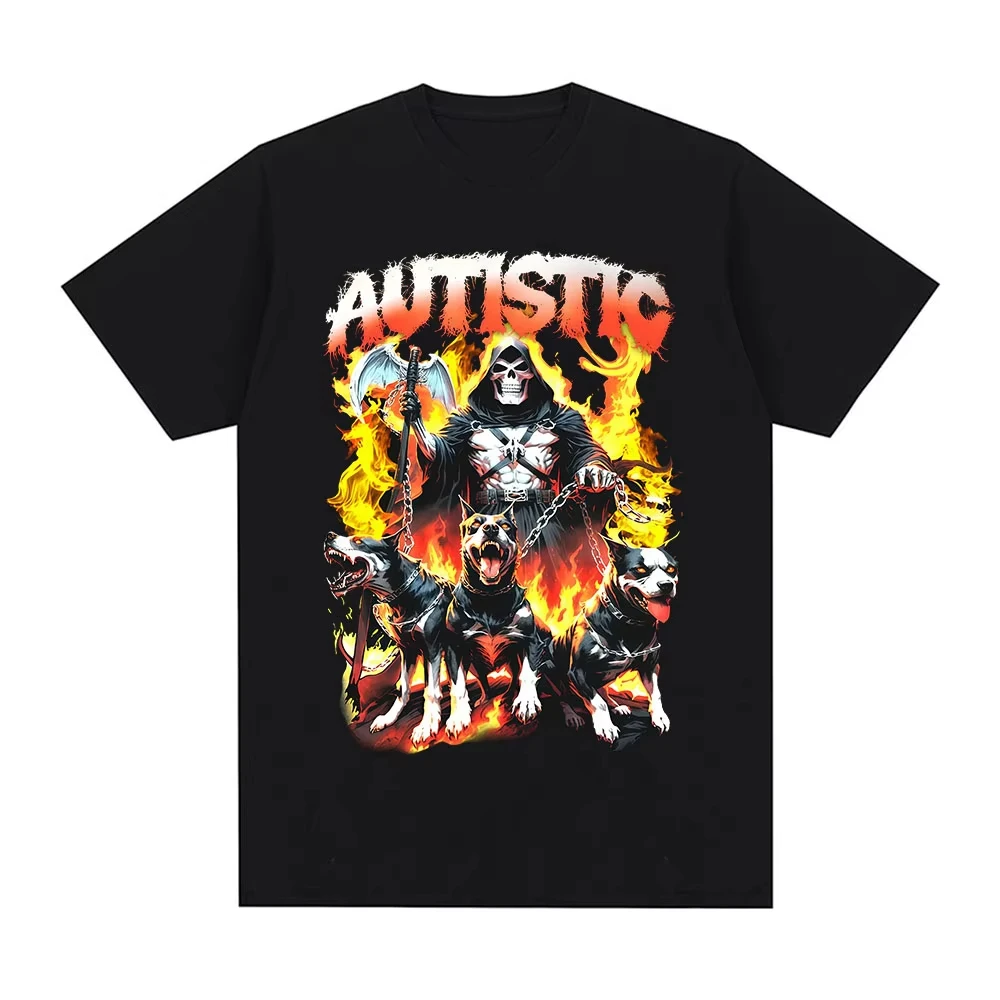 

Забавные футболки с графическим принтом «Аутизм и скелет» для мужчин и женщин, модные хип-хоп футболки с короткими рукавами, хлопковые футболки оверсайз