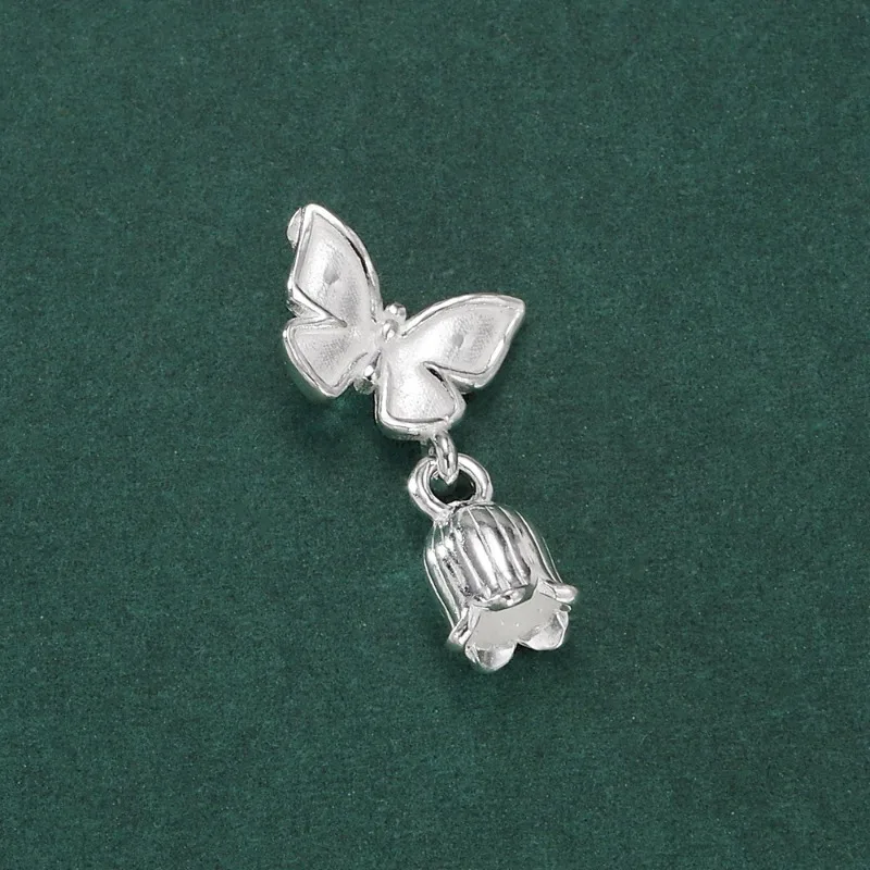 Authentic Tulip Butterfly Tassel Pendant Side Hanging Chinese Style Accessory for Handmade DIY Bracelet Braided Charm Supreme