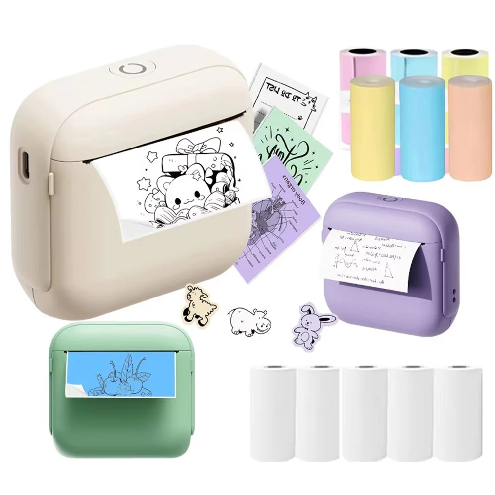 Portable Mini Printer Thermal Printer individual labels Wireless Bluetooth For Office/Home /Journals/Memos/Notes X6 Printer