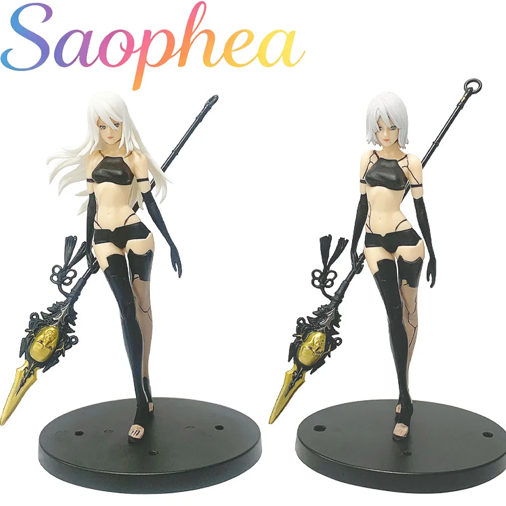 2B Battle Ver. Figure, Saophea  Anime Girl Waifu Action Figure Collectible Statue, Anime Decor Gift Toy（Small）