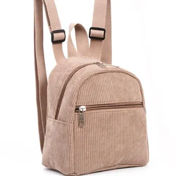 Girls Boys Corduroy Adjustable Kids Backpack School Bag Solid Color Mini Women Small Backpack For Outdoor Travel