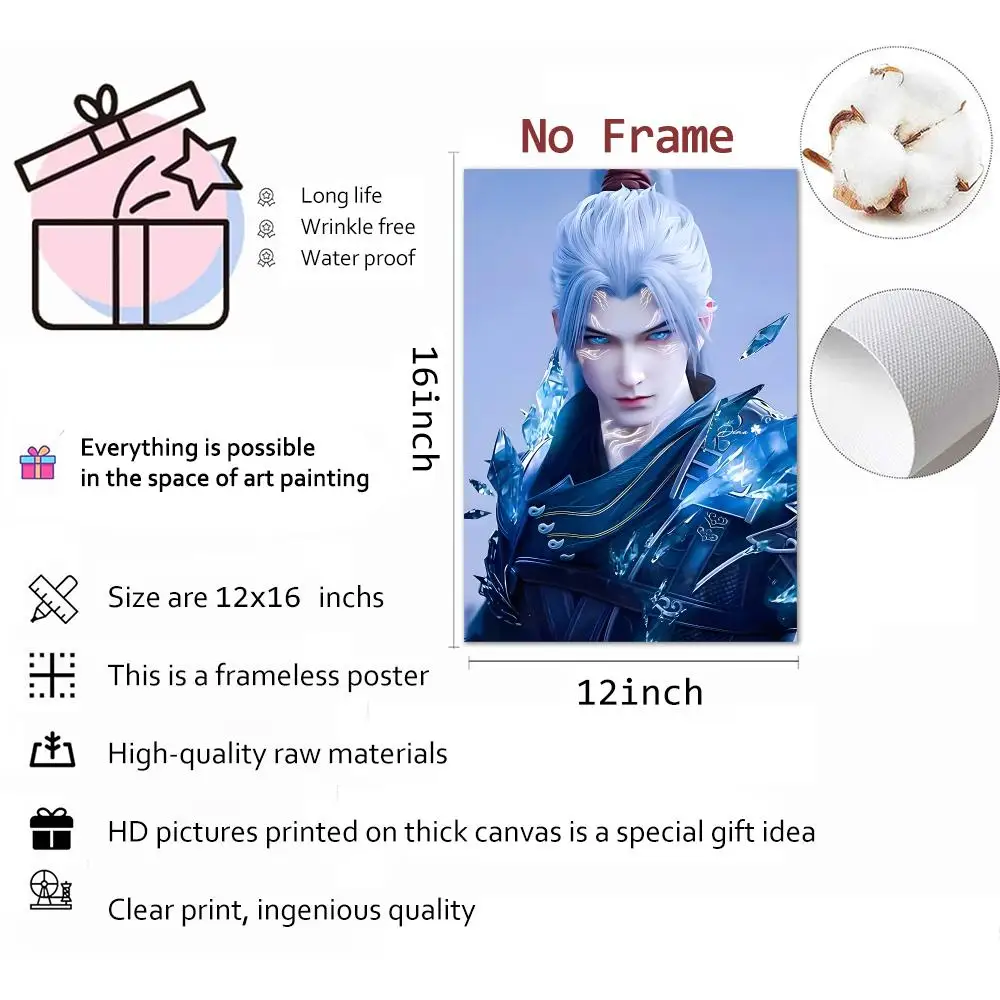 Fights Break Sphere Fantasy Xianxia Painting Calligraphy Wall Art Mural Living Room Canvas Decor Gifts