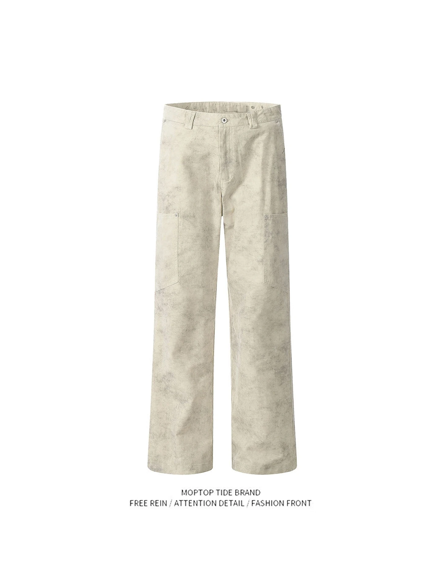 

Мужские повседневные джинсы American Sle прямого кроя, рабочие брюки с мраморным узором, свободные, в стиле хип-хоп, INS, слегка расклешенные, длинные брюки