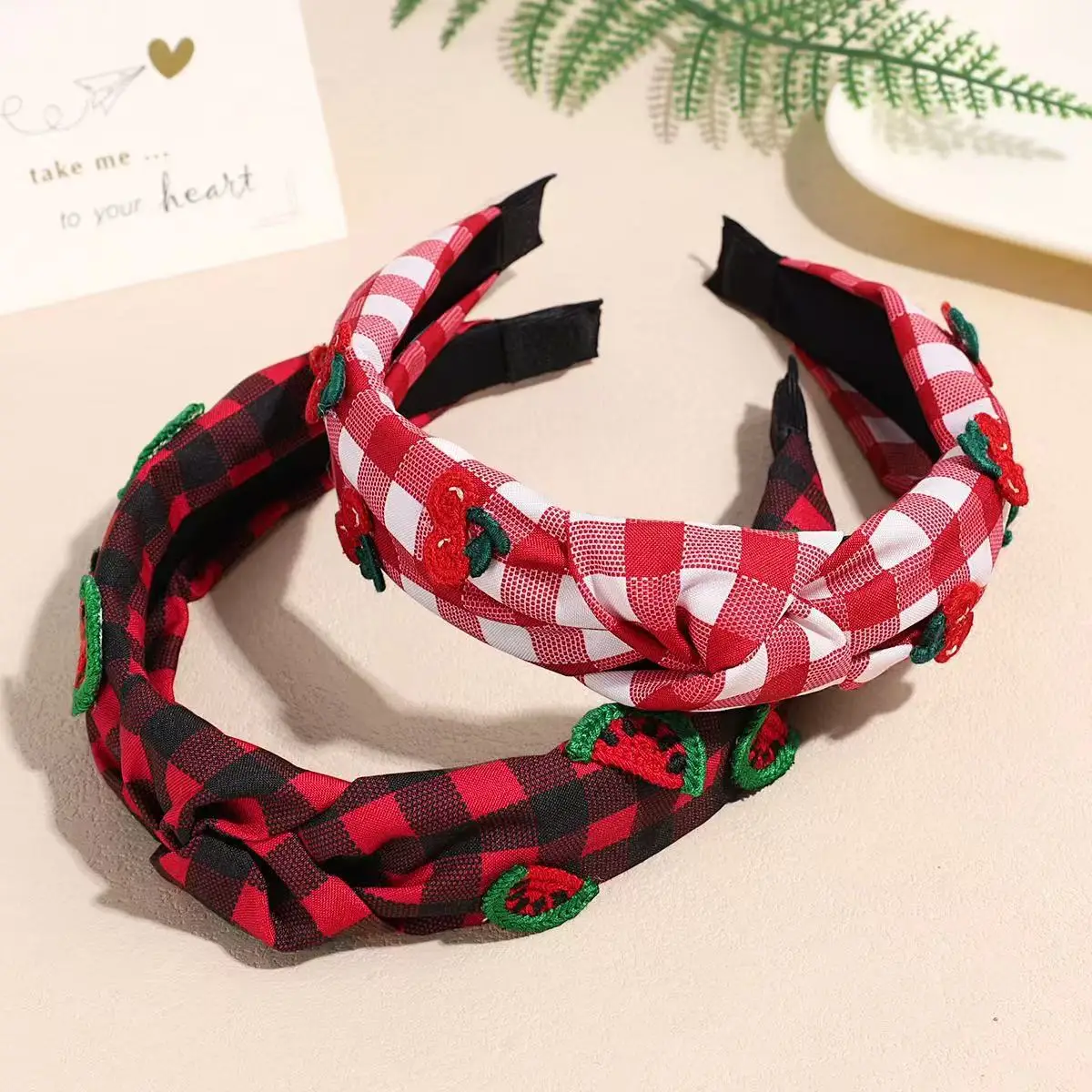 1 Uds. Aro para el pelo para mujer, a cuadros japoneses, fruta de dibujos animados, lindo Kawaii, dulce estilo Preppy, diademas JK, accesorios para el cabello de alta calidad