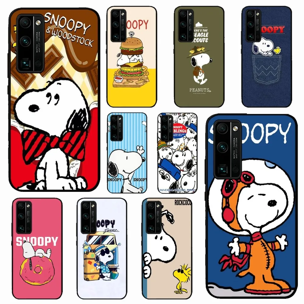 Cartoon S-Snoopy Dog Phone Case For Huawei Honor 10 lite 9 20 7A 9X 30 50 60 70 pro plus Soft Silicone Cover