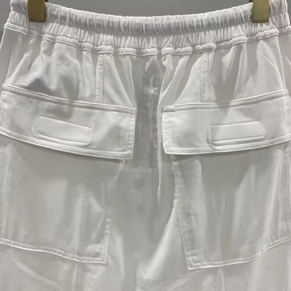 S-XXL RO High Qulaity Cotton Sweatpants Shorts Men's Dark Five Point Harlan Suspension Pants Elastic Waist Casual Loose Shorts