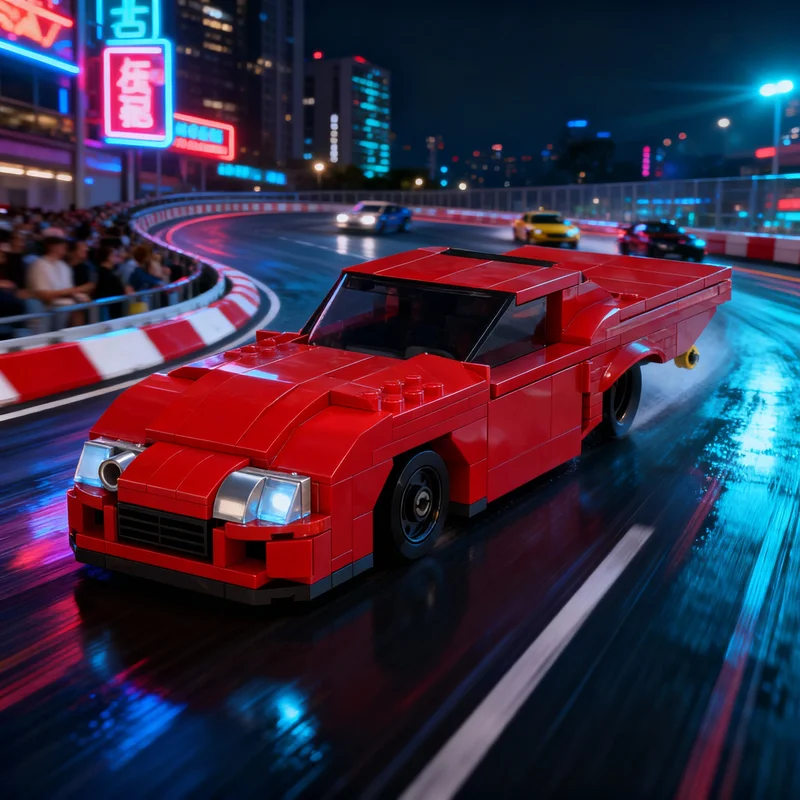 

372pcs MOC City Champions Supra Pro Mod Drag Car Model Building Christmas Gifts Blocks Construction Toy Creative Idea Education