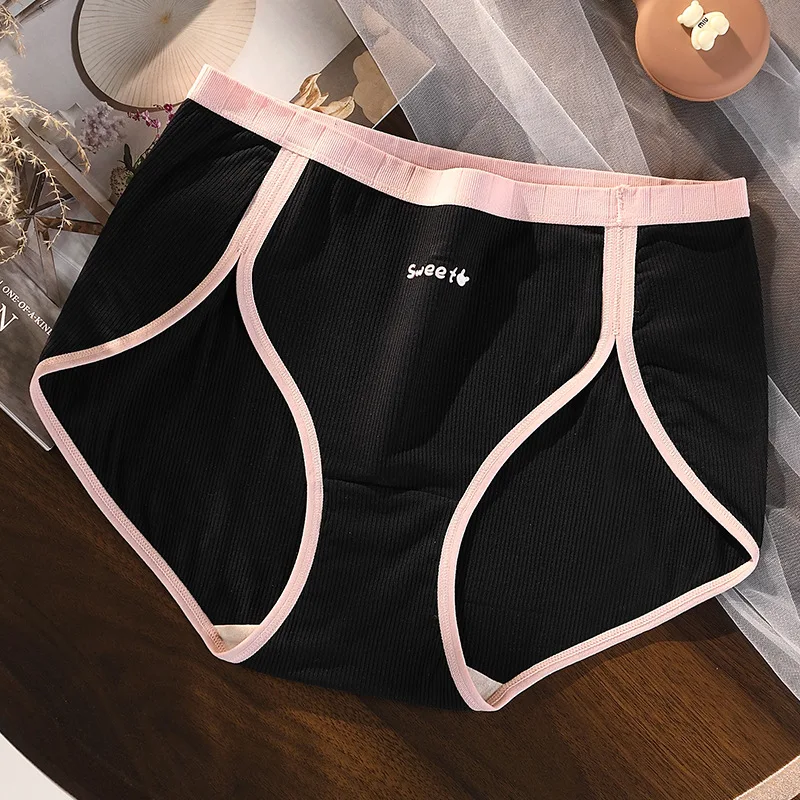 1pcs Women\'s Briefs Modal Large Size Sports High-Rise Brief Solid Soft Breathable Panties Girl Underpants Short