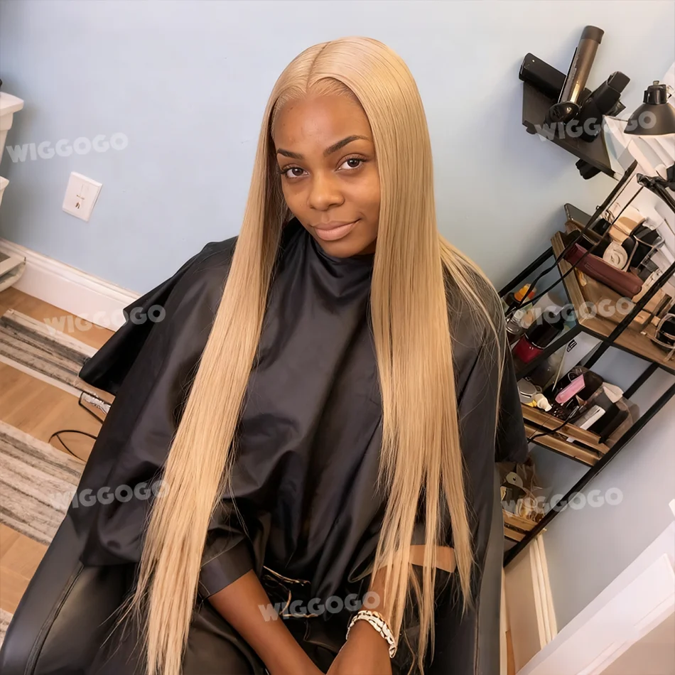 

13X4 Прямые Медовые Блондинки Парики Фронта Шнурка Человеческие Волосы 13X6 Hd Кружева Фронтальные Цветные Парики Цветные Предварительно Сорванные 100% Бразильский Парик