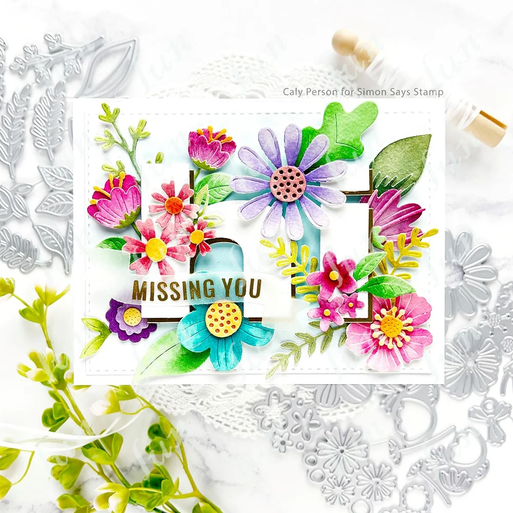 Roses Flowers Template Layering Stencils Big Hi Cutting Dies and Stamps Sets Diy Scrapbooking Paper