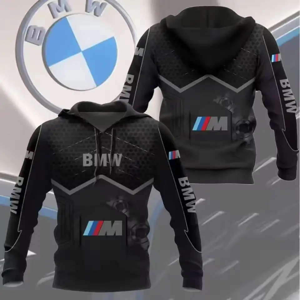 

2025 Motorcycle Hoodie Riding Unisex Sport Hoodies With BMW Logo 3D Printed Comfortable Long Sleeves Warm Drawstring Hoodies