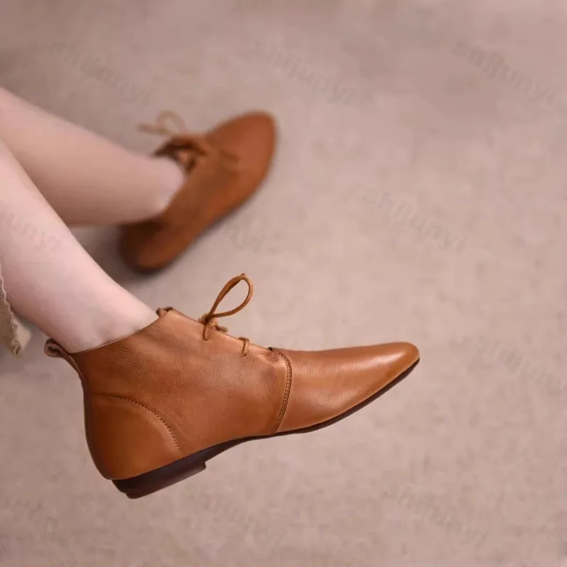 Women Short Boots 2025 Leather – Women'S Shoes Trending 2025 recenzja i cena