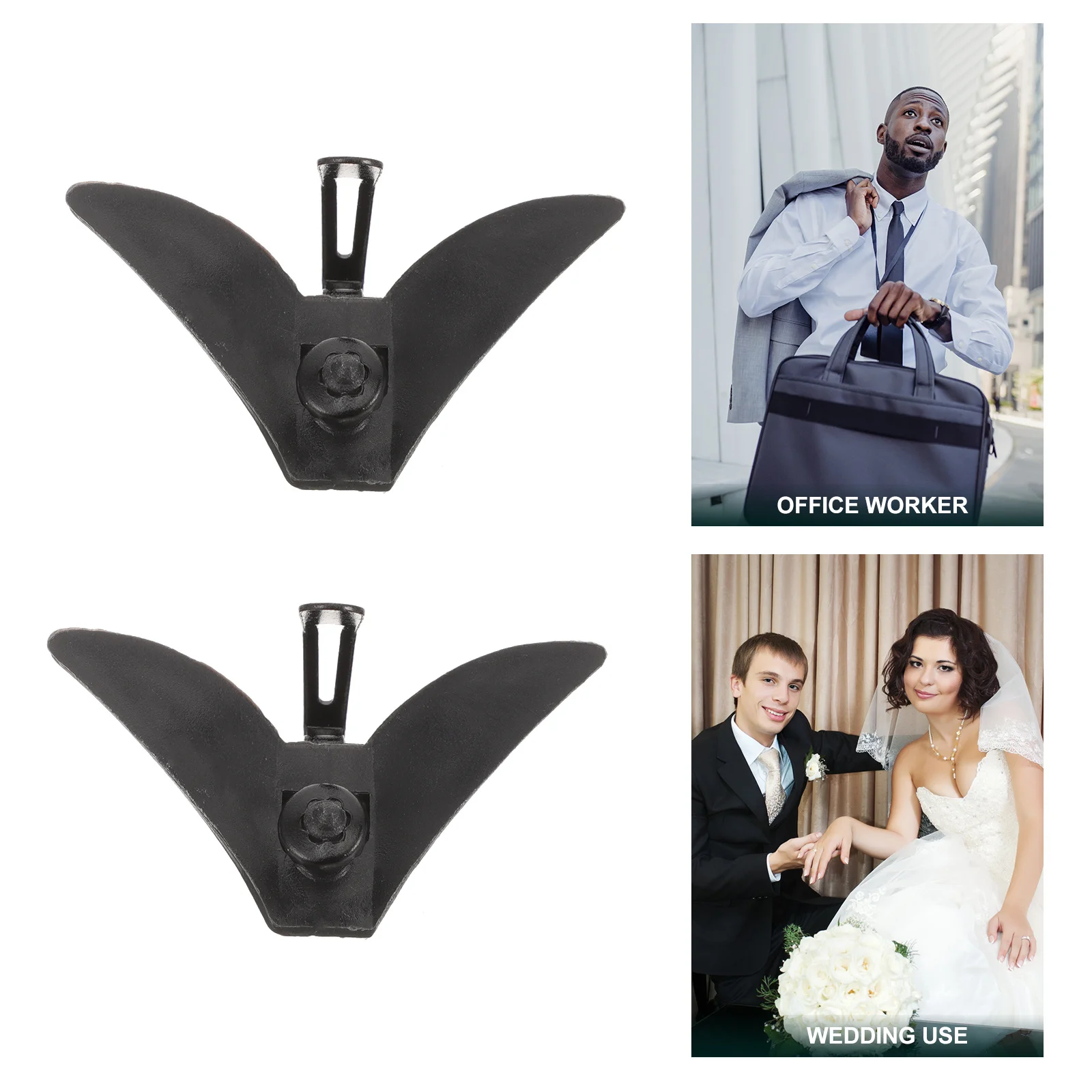 

10pcs Men'S Tie Clips Black: Durable Metal Necktie Clip For Men Suit Accessory Wedding Party Banquet Use Decorative Tie Clip For