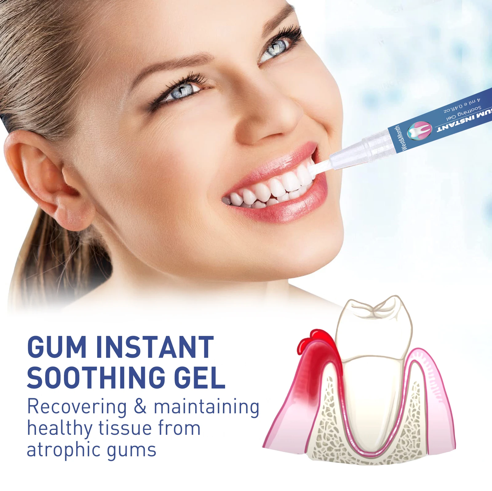 Damaged Gum Repair Care Gel Relieve Sore Gums Allergy Deep Cleaning Teeth Stains Tartar Serum Dental Decay Toothpaste image 3
