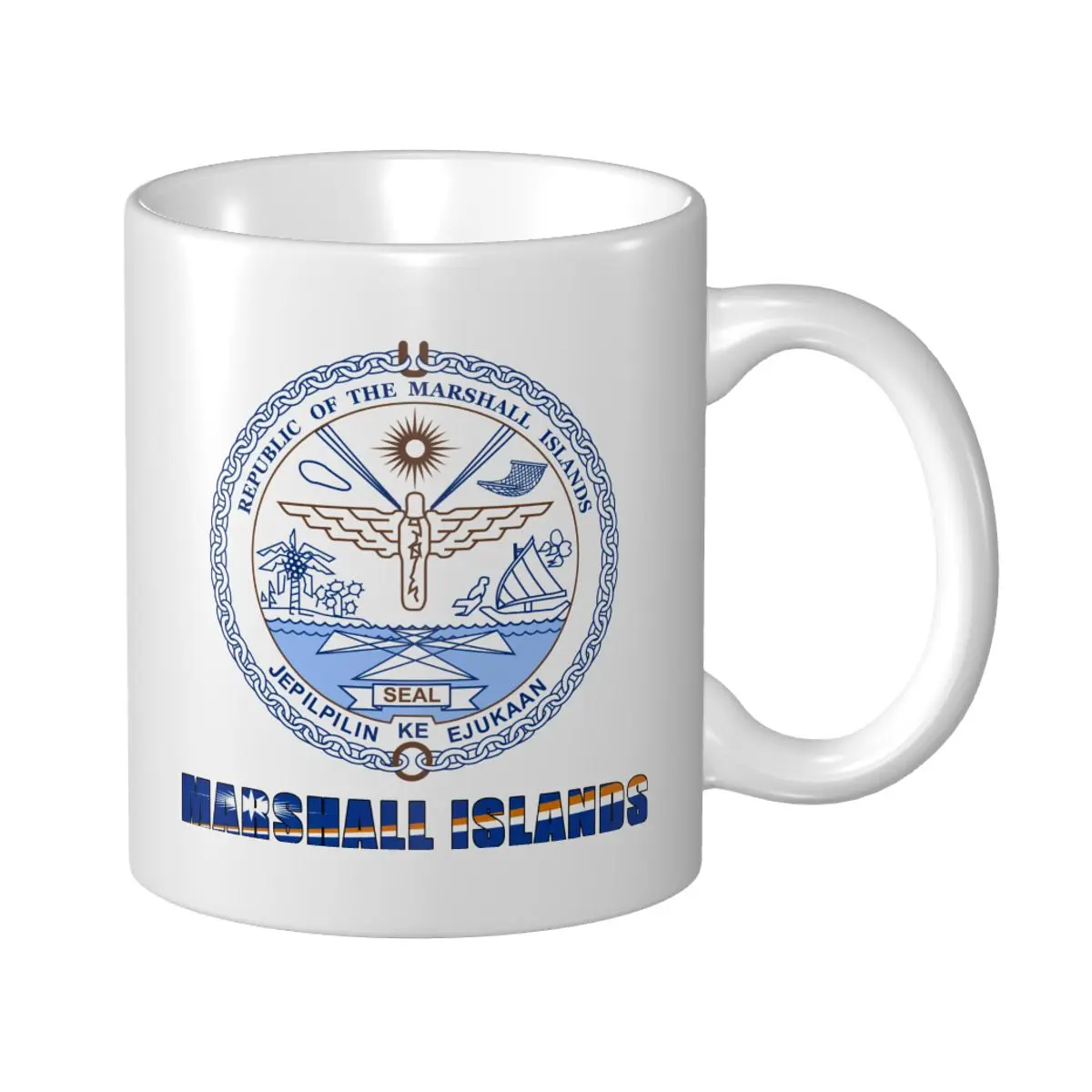 Mark Cup Mug Marshall Islands Flag Emblem Coffee Mugs Tea Milk Water Cup Travel Mugs For Office Home