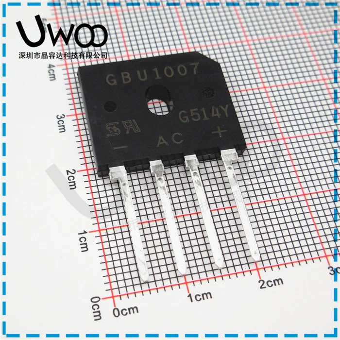 100% Original nuevo GBU1007 1007 10A 1000V GBU-4 KBJ1008G 10A 800V GBU-4