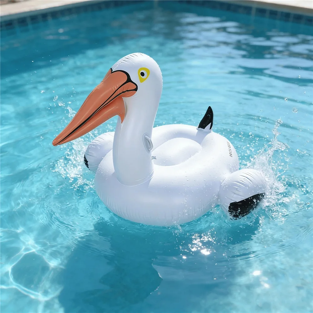 Galleggiante Gonfiabile Pelican Wonflex, Giocattolo Divertente per Piscina, Decorazione per Feste, Cerchio Galleggiante Estivo per Spiaggia, Zattera per Adulti e Bambini