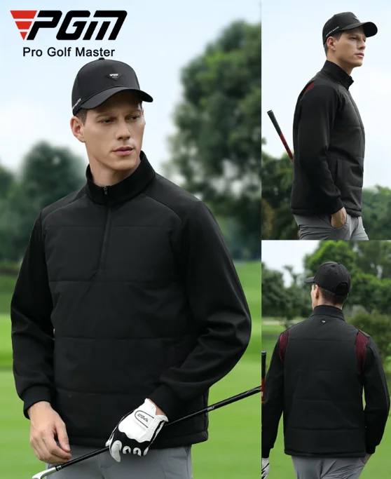 

PGM 2025 Golf Clothing Men's Autumn and Winter Waterproof Plush Clothes Top Warm Cotton Jacket YF816