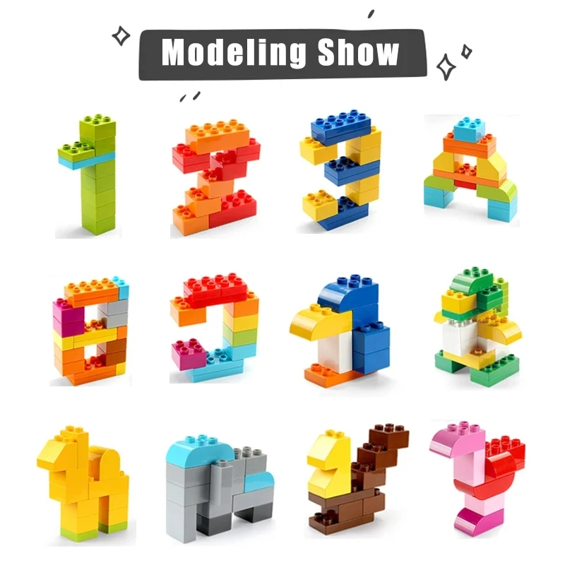 Big Size Creative Building Blocks Set Colorful Classic Basic Silde Bricks DIY Toys Baby Christmas Gift Educational Toys For Chi