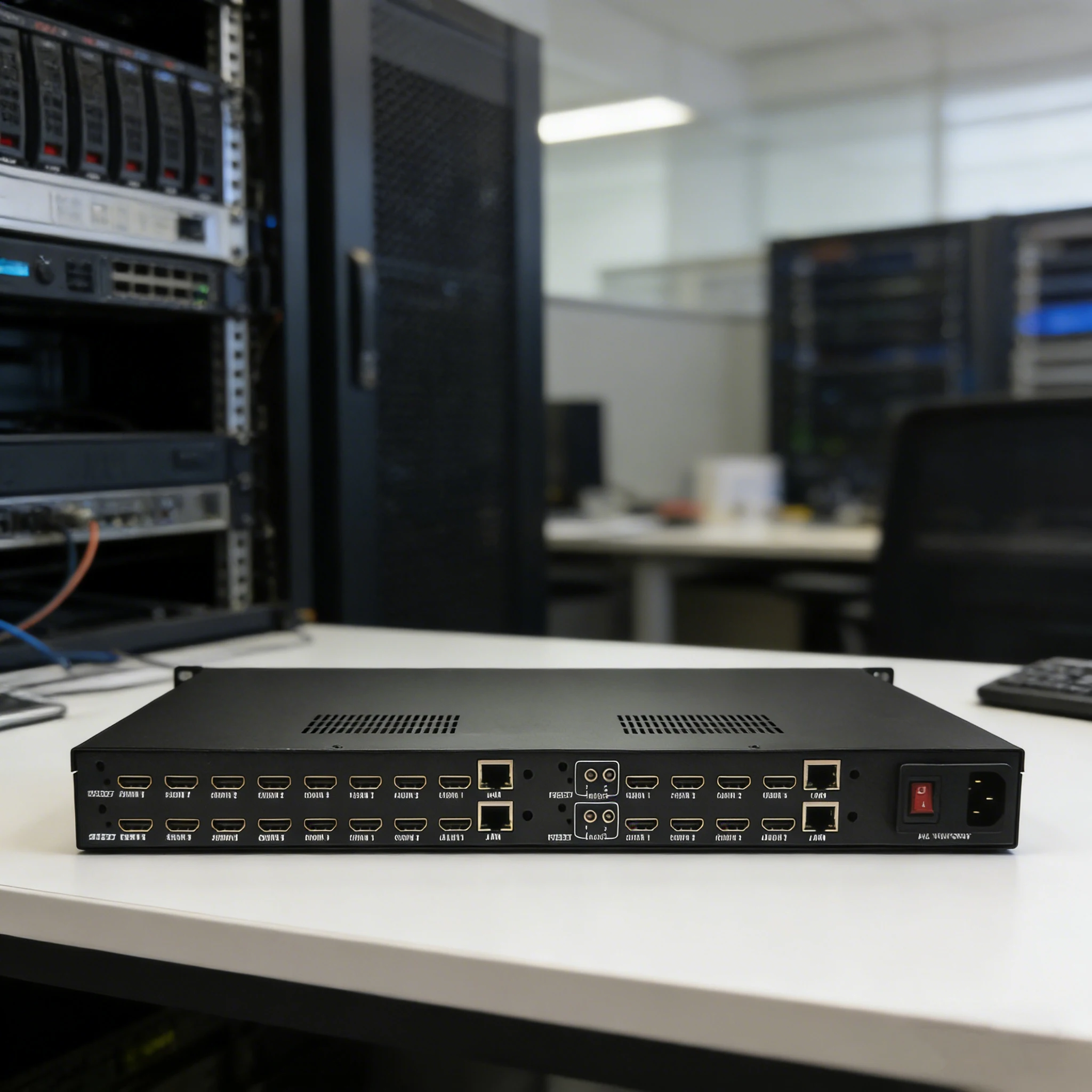 

24-канальный видеокодер H265 H264 4K HD с HDMI-IP-выходом для кабельного телевидения. Оборудование для фронт-энд-систем IPTV для гостиниц.