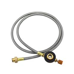 Outdoor Camping Gas Tank Inflation Connection Pipe Extension Line 1M Flat Gas Tank Connection Extension Line