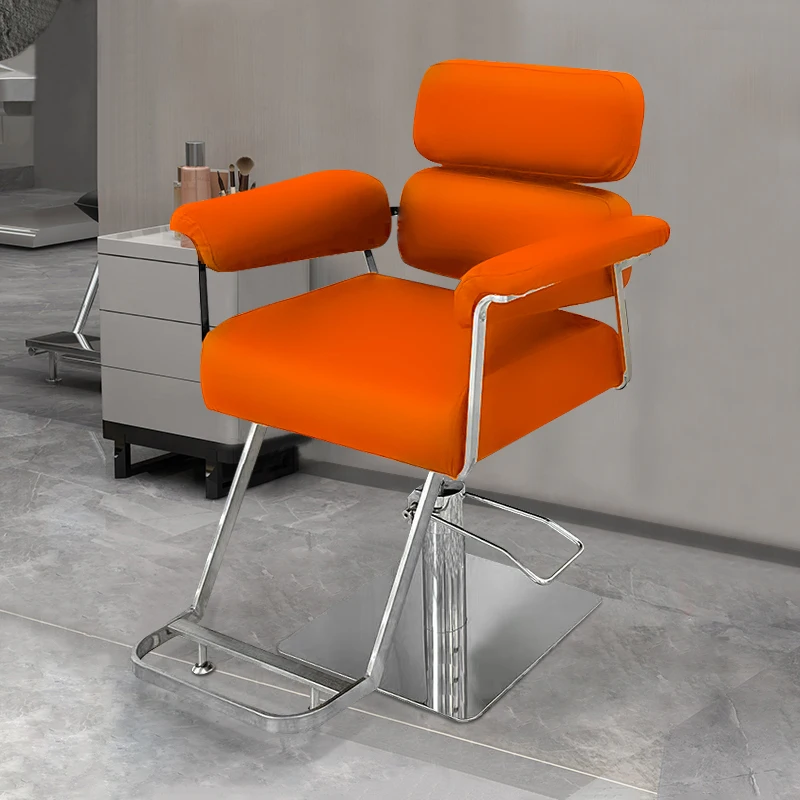 Nordic Aesthetic Barber Chair Comfortable Fashion Simple Luxury Hairdresser Chair Salon Ergonomic Kapperstoel Hair Furniture