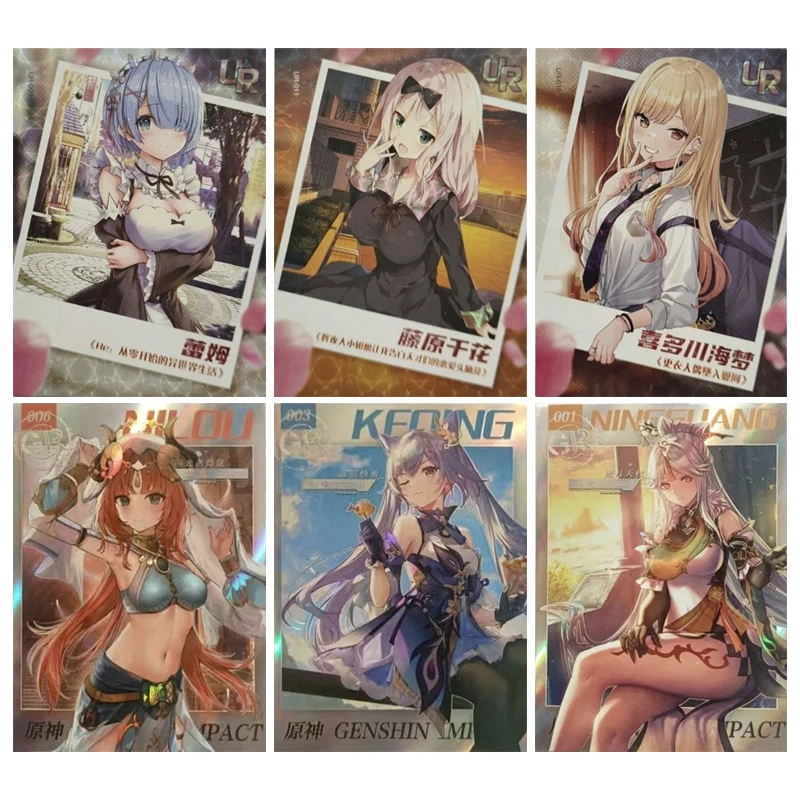 

Аниме История Богини UR GR карты Китагава Марин Юки Асуна Rem Keqing Коллекционные карты Рождественские подарки на день рождения Детские игрушки