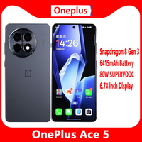 Original OnePlus ACE 5 Unlocked Snapdragon 8 Gen 3 6.78'' AMOLED Display Screen 80W SUPERVOOC Charge 6415mAh Battery Smart Phone