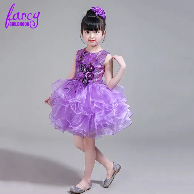 Chinese Store Layers Prom Dresses Toddler Glitz Pageant Gowns Children Dancewear Clothing Kids Party Dresses for Girls