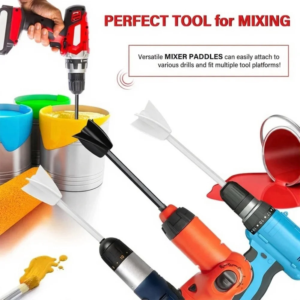 2/4/8Pcs Epoxy Mixer-Stick Paint Stirring Rod Extension Rod Set Paint Epoxy Resin Mixer Paddle For Quick Mixing With Drills