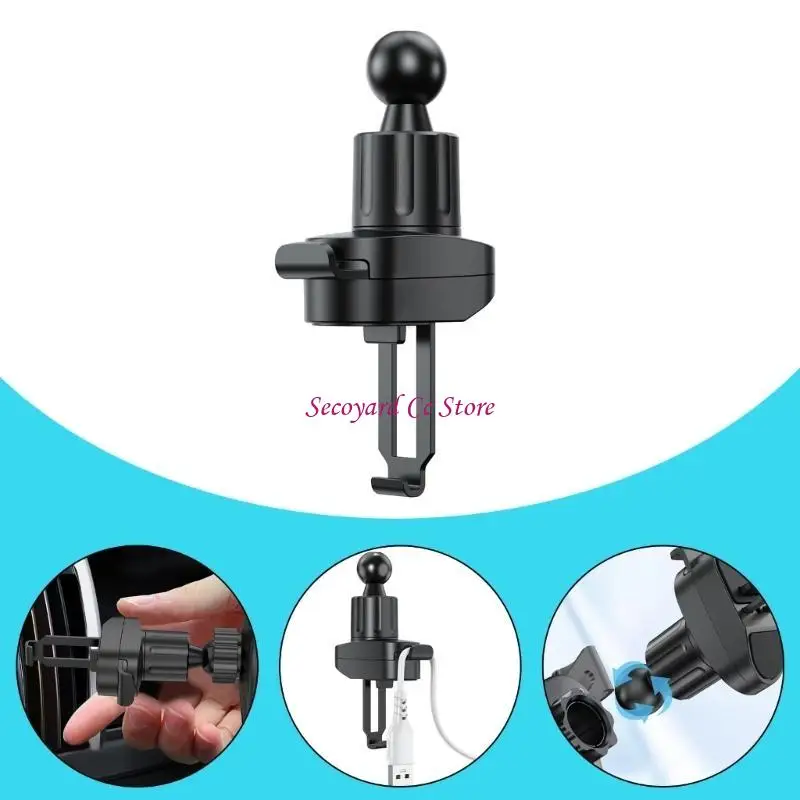 

N3UC Shockproof Car Air Vent Phone Mount Handsfree Bracket Cradle with Metal Hook Suitable for Safe Navigation Easy to Adjust