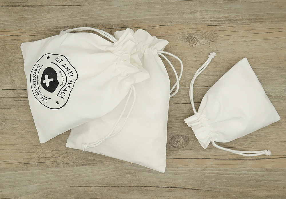 Organic Cotton Drawstring Bags Packaging Handmade Soap Party Wedding Wrapping Reusable Sachet Storage Gift Pouch Print Logo 50p