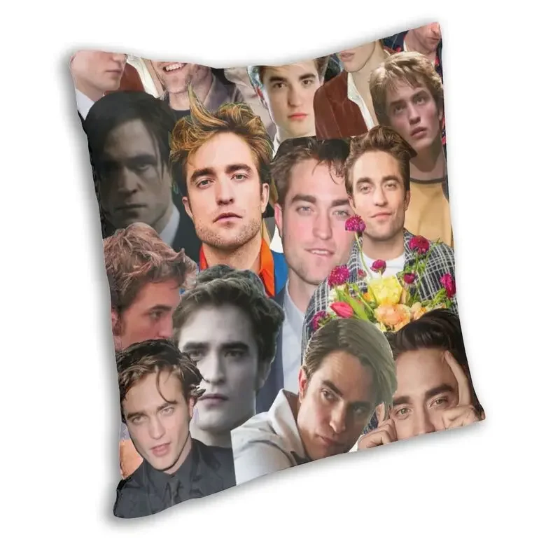 Robert Pattinson Photo Collage Cushion Cover Double-sided 3D Print Throw Pillow Case for Car Custom Pillowcase Home Decorative