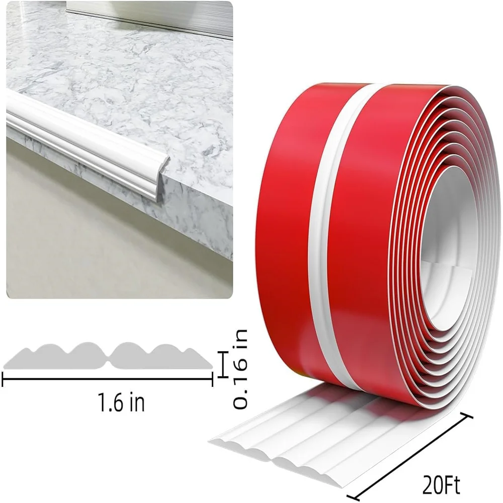 2-meter Tpe floor gap self-adhesive ceiling wall sticker kitchen bathroom edge decorative strip top corner line sealant strip