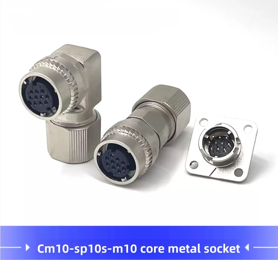 Suitable for Yaskawa Mitsubishi Servo Motor Encoder Aviation Plug CM10-R10P 10 Core Base Plug