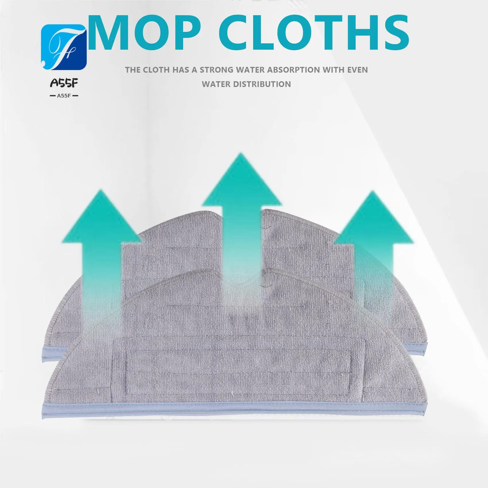 

A55F-Pack Of 6 Replacement Wipes For Roborock S7 S7 Plus Microfibre Cloths For Roborock T7 And T7 Plus Cleaning Cloths