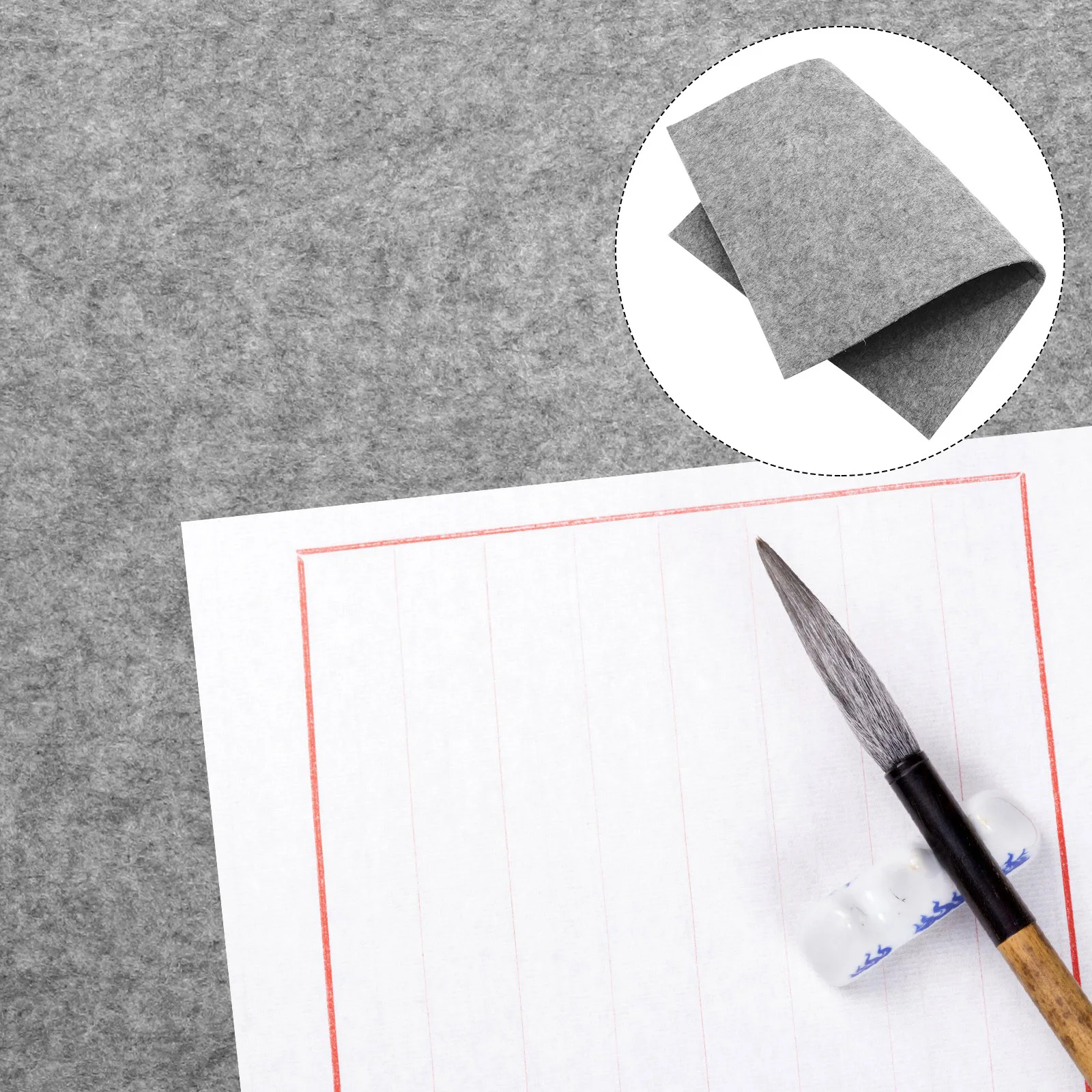 

Calligraphy Felt Mat Chinese Painting Desk Pad Portable Lightweight Stationery Accessory for Beginners Artists