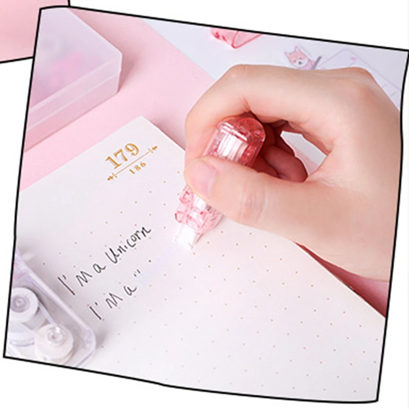 Cartoon Correction Tape for Kids, Random Cat Claw, Cute Girl, Net Red, Students, Writing, Office, School Supplies, 1 Pc