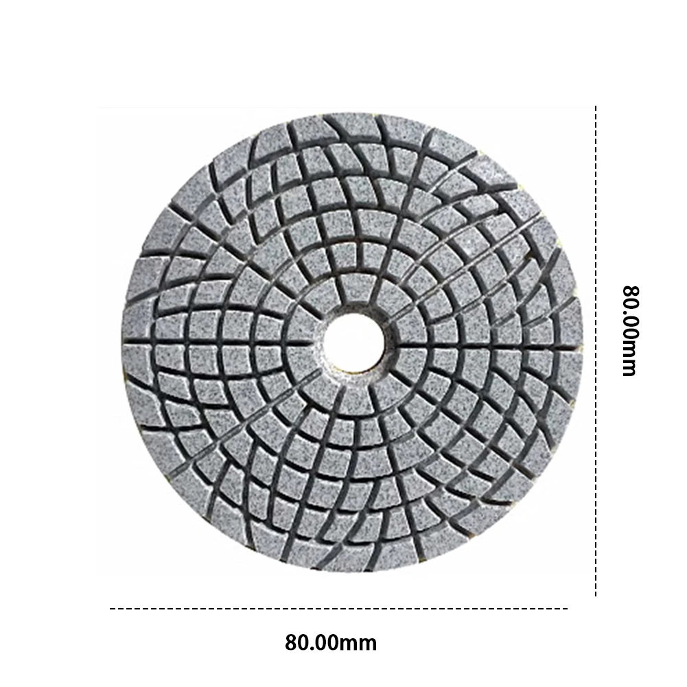 2 Pcs 80mm/3inch Diamond Polishing Pad 50-500 Grit Wet Buff Disc Abrasive for Marble Granite Concrete Countertop Stone