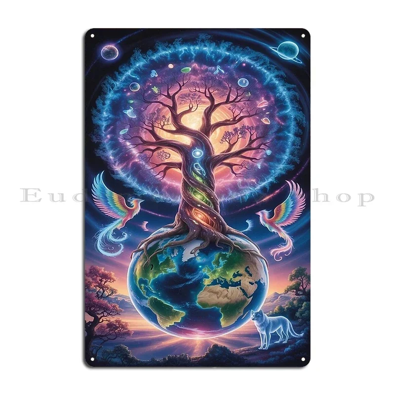 Lifestyle Hub Tree of Life by Seraphine Louis Favourite Artists Collection Metal Wall Decor Designs Club Tin Sign Poster