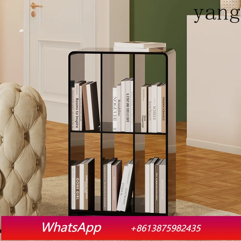 

LH simple bookshelf sofa living room transparent bookcase side few household light luxury small table