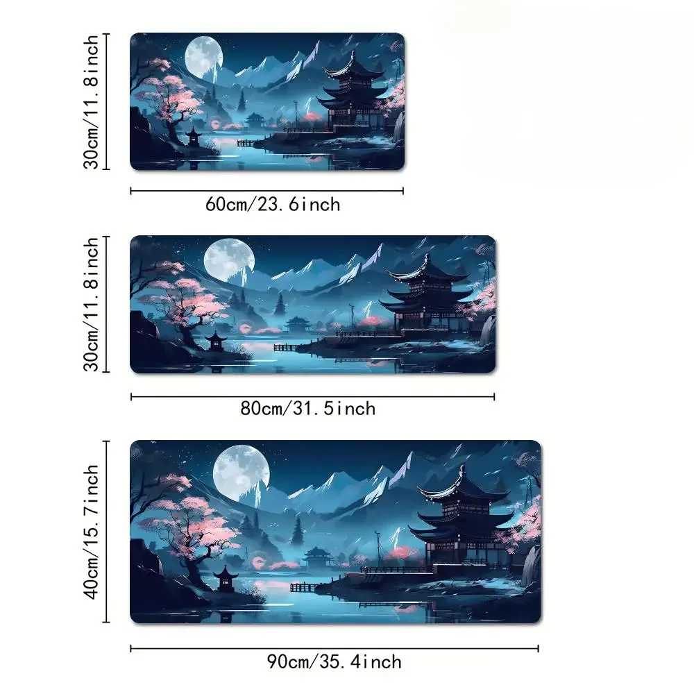 غسل الحبر المناظر الطبيعية ماوس الوسادة حصيرة مكتبية حصير الألعاب المطاط المضادة للانزلاق قاعدة ملحقات الكمبيوتر لوحة المفاتيح تمديد ماوس الماوس البساط