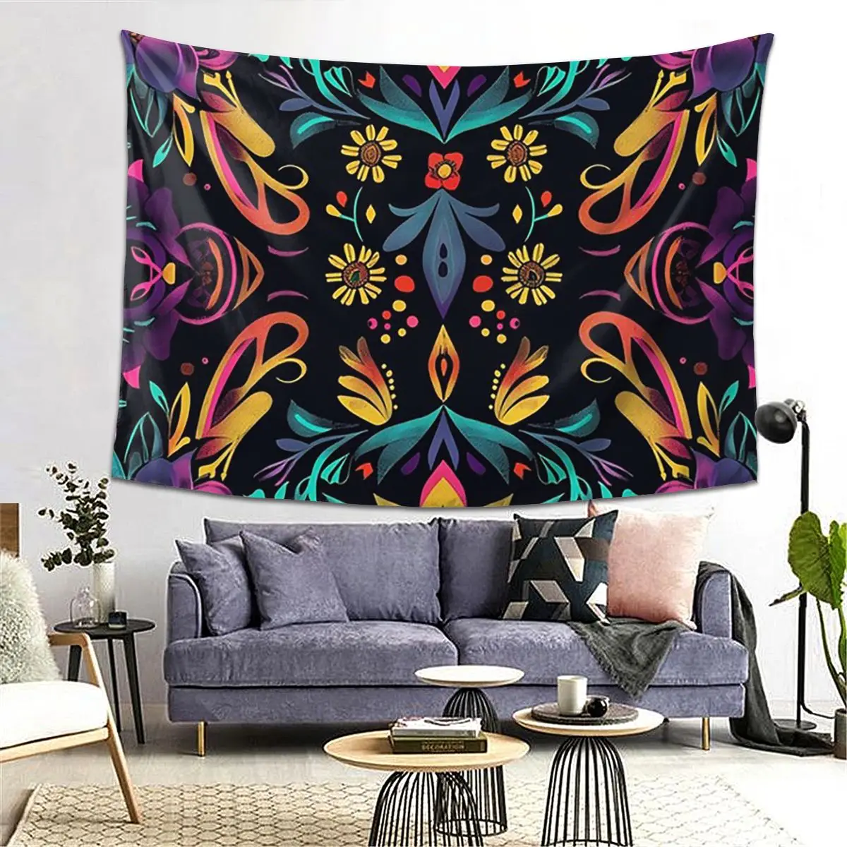 

Colorful Mexican Pattern Traditional And Festive Tapestry Decoration Art Aesthetic Tapestries Home Wall Cloth Wall Hanging