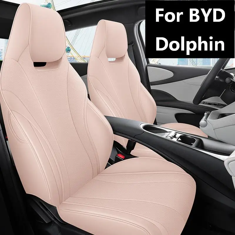 5‑seat Full Surround PU Leather Car Seat Covers Custom Fit for BYD Dolphin, Auto Interior Protective Seat Cushion