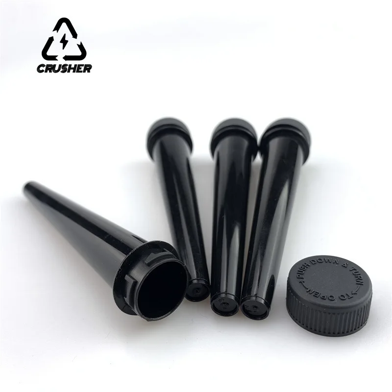 CRUSHER 10Pcs Plastic Herb Tobacco Box Tube Child-proof Rotating Cover 120mm Rolling Paper Storage Tubes Smoking Accessories